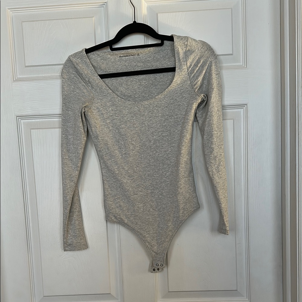 Abercrombie & Fitch Gray Long Sleeve Bodysuit